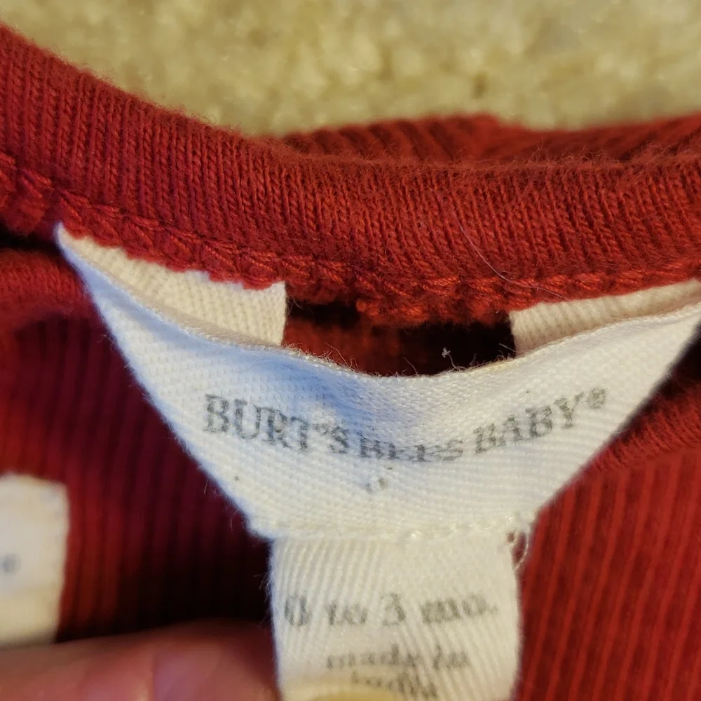 Burt's Bees Ribbed Footed Sleeper Sz 0-3M